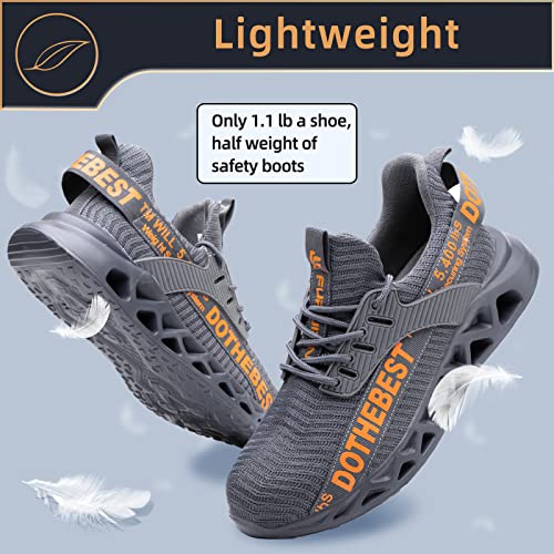 Image of Furuian Steel Toe Sneakers for Men Women Lightweight Safety Shoes Comfortable Puncture Proof Slip On Indestructible Work Shoes