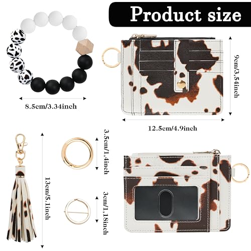 Image of KNGITRYI Wristlet Wallet for Women,RFID Keychain Wallet with Beaded Strap
