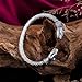 OKAHAXA New 2025 Viking Snake Head Vintage Cuff Bracelet For Men, Crystal Egyptian Animal Bracelet Jewelry Gift Fashion Accessories Creative Gift