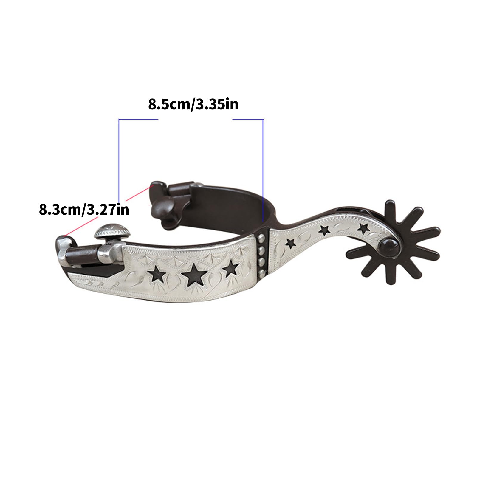 1 Paar Sporen für Herren aus kohlenstoffarmem Stahl Retro Stil mit Bronze Finish, funktionales Design für präzises Retro Sporen