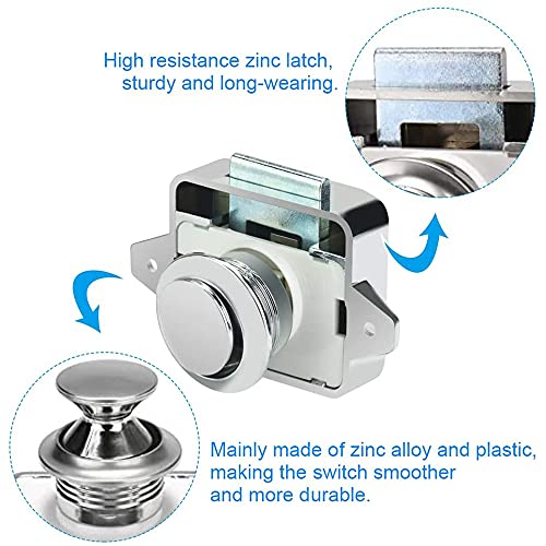 2 Pezzi Chiusura a Pulsante, 15mm-18mm Pulsante