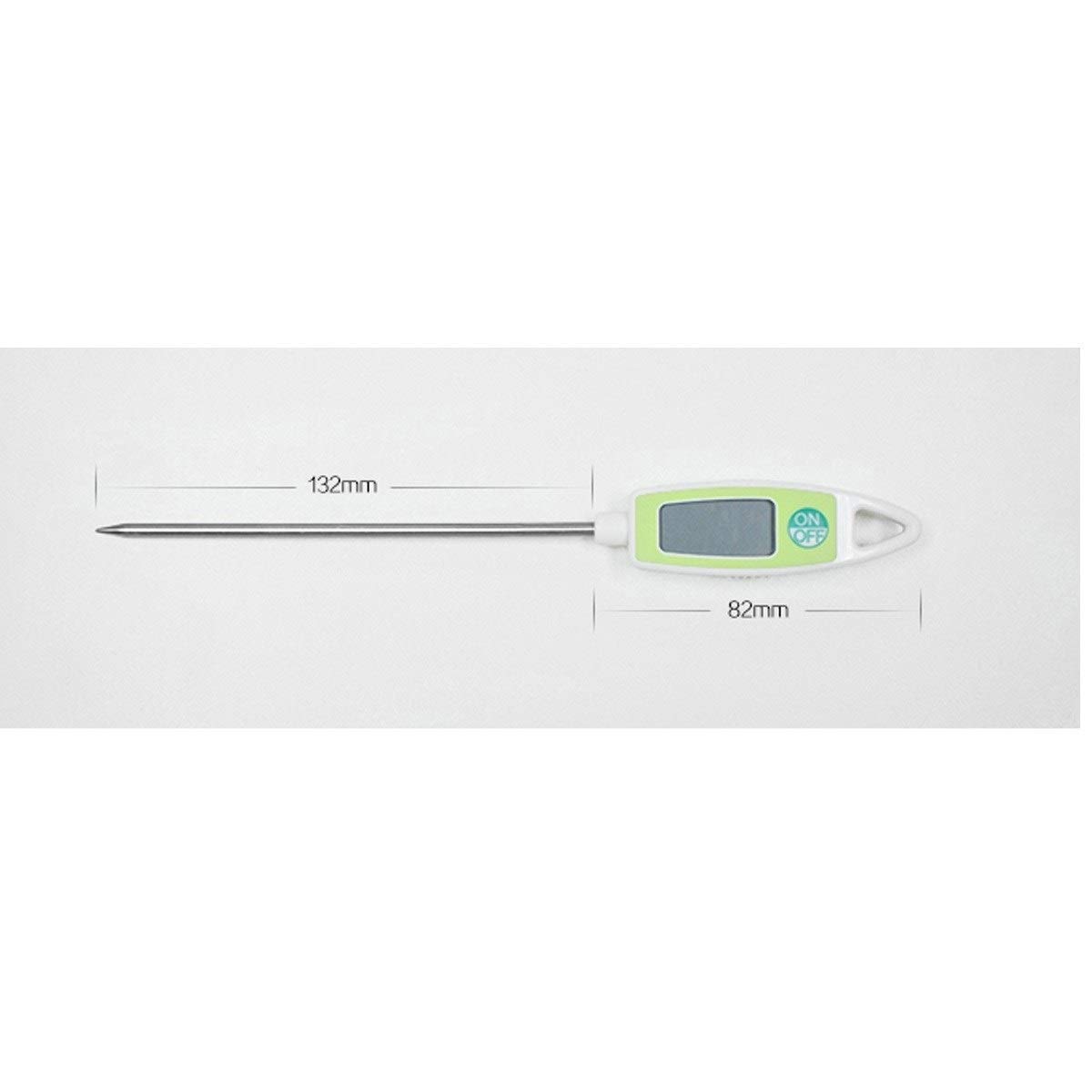 XINGYU Termometr spożywczy, temperatura wody, mleko, temperatura oleju, pieczenie, elektroniczna sonda temperatury, czarny, zielony, różowy, żółty, bardzo przydatne narzędzia domowe (kolor: zielony)