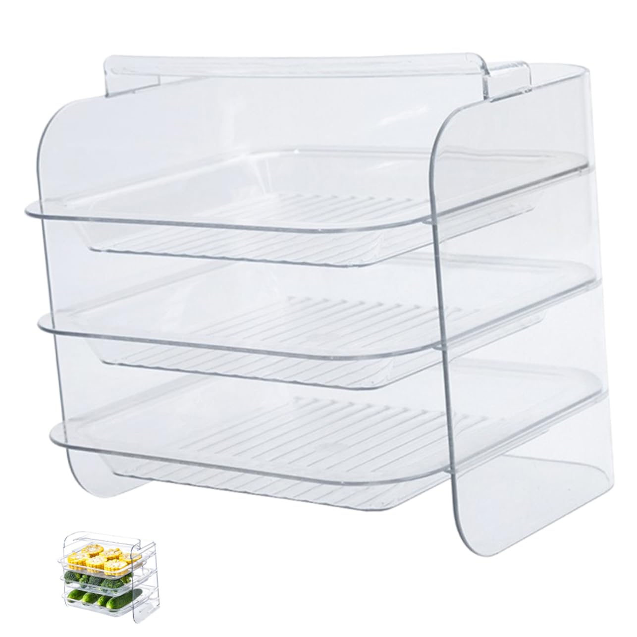 STOBAZA Dish Rack Cover Food Preparation Plate Rack Hotpot Food Holder Multi-Layer Dish