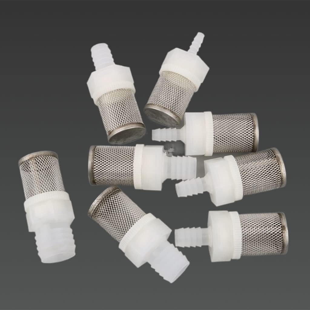 Filtros de tubería: 1 colador de manguera de malla de acero inoxidable, 10-25 mm para bomba de agua de acuario y riego de jardín
