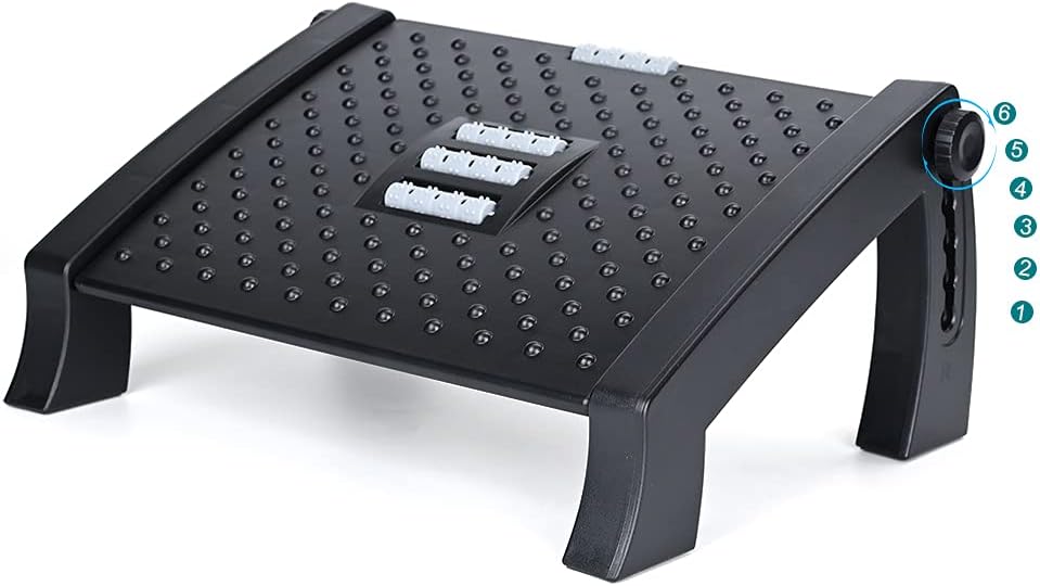 Baffect Adjustable Ergonomic Foot Rest with Massage Function, Footrest