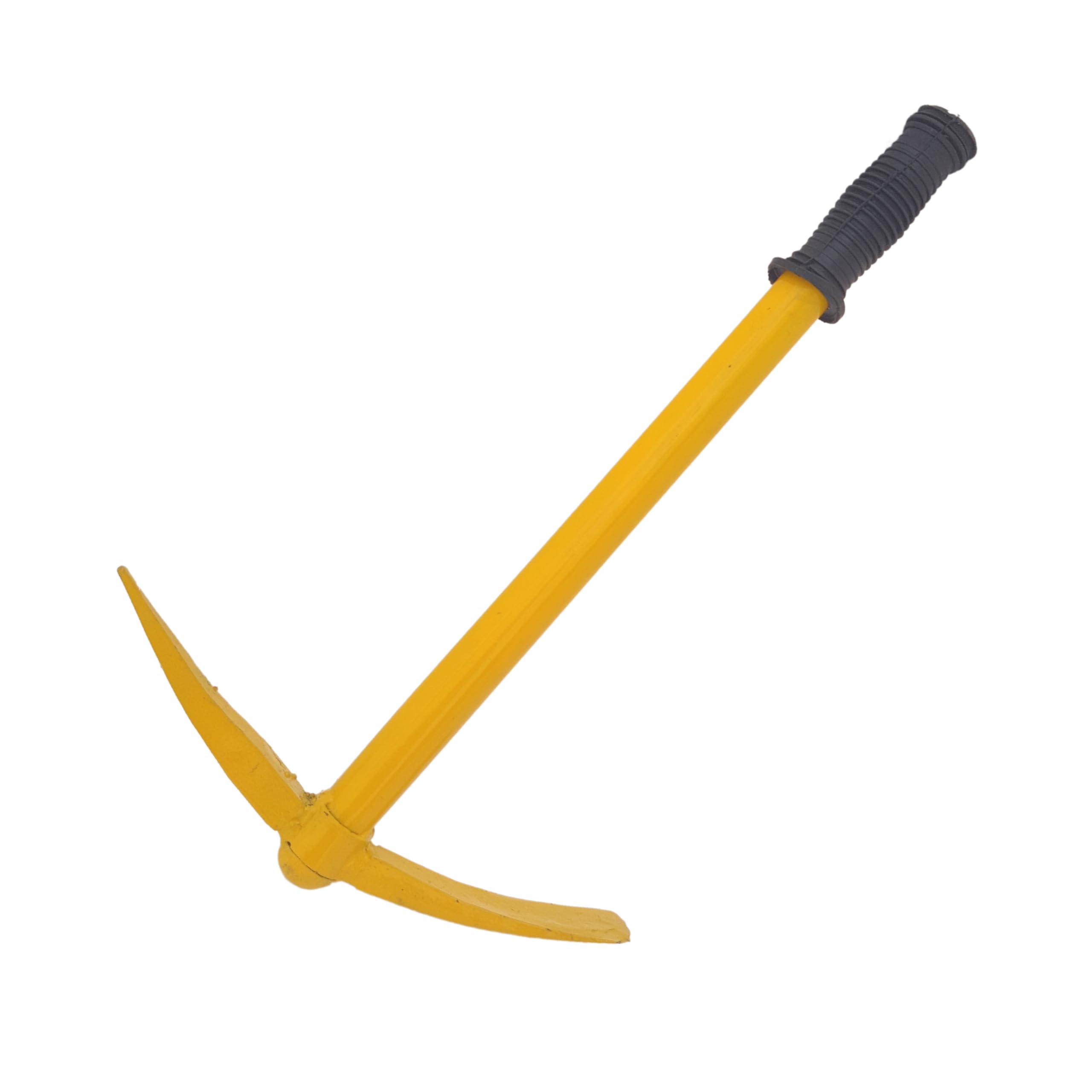 Hectare Traditional Pick Axe Hand Tool for Weeding, Prying and Digging | Gardening and Farming Use - Yellow.