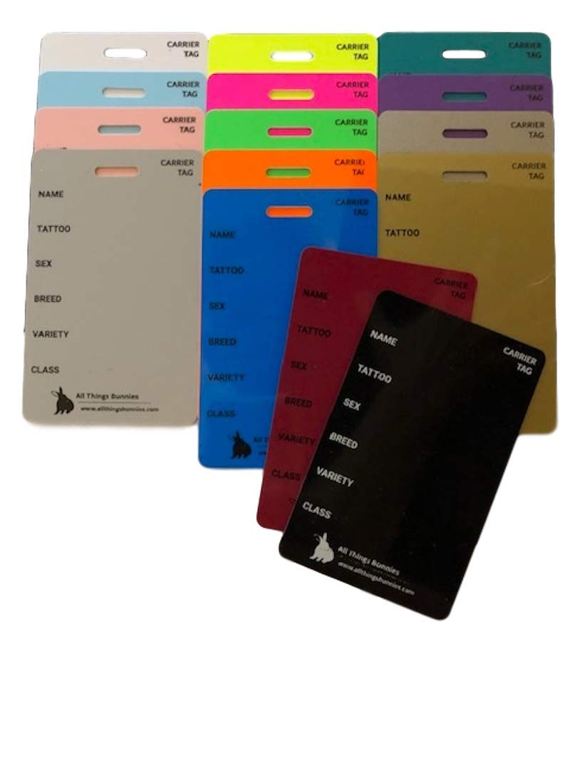 All Things Bunnies Cage Cards - Show Carrier (Metallic Silver)