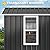 DWVO 6x4ft Metal Outdoor Storage Shed with Window, Lockable Tool Storage Sheds, Steel Garden Sheds with Sloped Roof for Backyard, Patio, Garage, Lawn, Gray