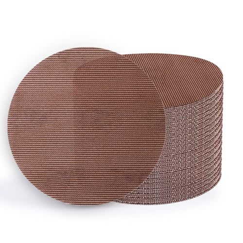 Image of 50 Pcs 6 Inch Mesh Sanding Disc for Random Orbital Sander 180 Grit | Hook and Loop, Anti-Clogging, Dust Free Round Sandpaper for Fine Woodworking, Auto Primer and Paint Prep Surface Refining