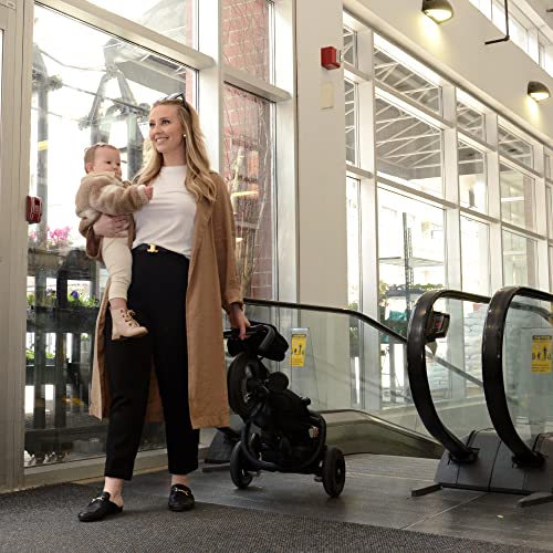 Image of POSH BABY & KIDS QPlay Rito Toddler Tricycle with 3-Stages - Premium Push Trike Featuring Easy Storage & Transportability, Safety Harness, Adjustable Canopy & Parent Handle (Ages 1-5, Black)