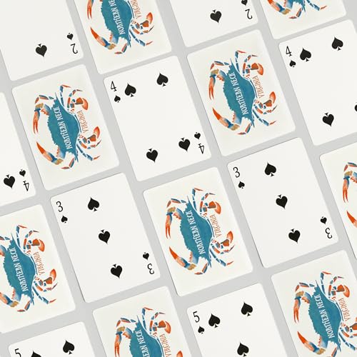 Baraja de poker Northern Neck Virginia cangrejo azul 52 cartas miniatura 4