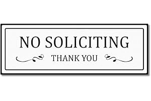Trusty Window Accessory - No Soliciting! (6x2 in)