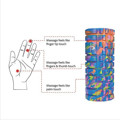 Image of Bodylastics 33cms Foam Roller for Deep Tissue Massage, Relief from Sore Muscles Pain, Pre & Post Exercise Fitness Workout Sessions