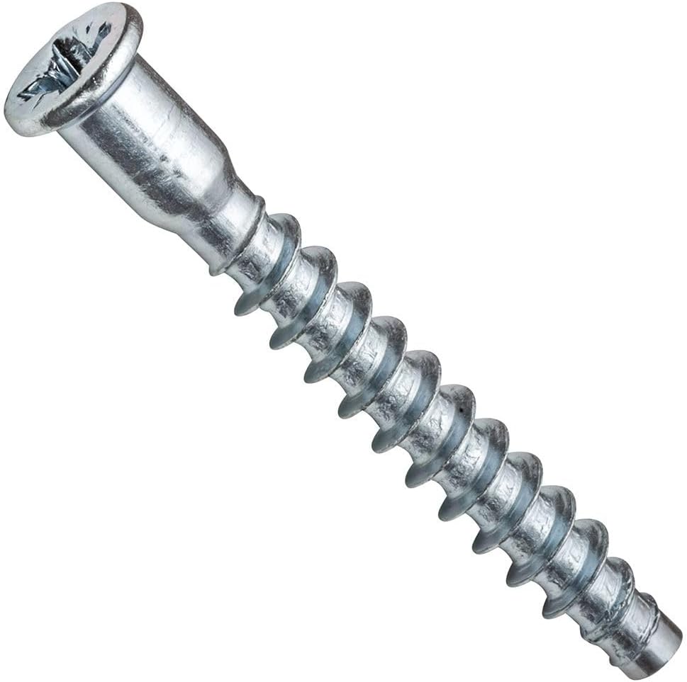 Centerline M5.0 x 40mm Flat Head Pozi Drive Confirmat Screws, Zinc, 50-Pack