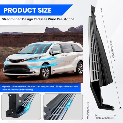 Estribos laterales para Toyota Sienna 2021-2025, 2 piezas miniatura 4