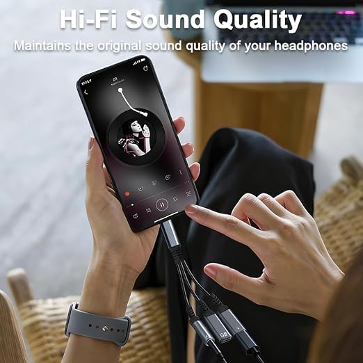 Image of USB C to 3.5mm Headphone and Charger Adapter, 3 in 1 Dual Type C Aux Splitter Charger Headphone Jack Dongle Cord Compatible for iPh /one 17 /16 /15 Pro /Max /Plus, iPad, Samsung Galaxy S22 /S23 /S24 Ultra