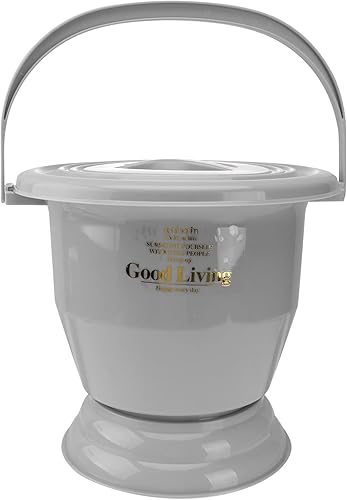 YARDWE Cacerola de cámara con tapa espesada Spittoon Cámara cubo Bedpan asiento urinario inodoro hogar jarra de orina nocturna para niños mayores