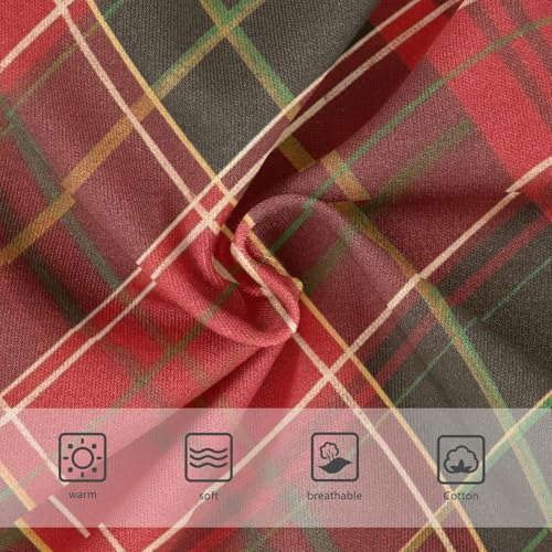 Girls' Cotton Briefs Toddler Cotton Underwear for Toddler Girls Red Black Plaid Pattern Classic Tartan Style3