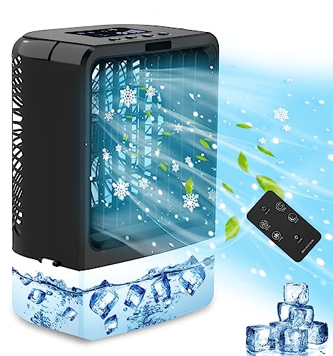 Portable Air Conditioners, Cooling Air Conditioners Fan, Personal Evaporative - Air Cooler Rechargable Mini Fans with 7-Color LED Light Portable Air Conditioners, Cooling Air Conditioners Fan, Personal Evaporative - Air Cooler Rechargable Mini Fans with 7-Color LED Light