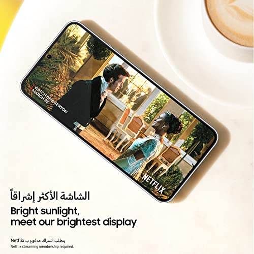 جوال سامسونج جالكسي S22 بشبكة 5G، ذاكرة 128 جيجابايت، شريحة اتصال غير متضمنة، هاتف ذكي يعمل بنظام اندرويد، لون اسود فانتوم