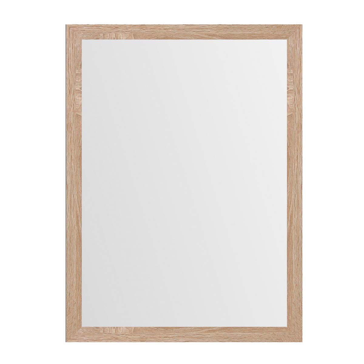 LOLAhome Espejo de Pared de Madera MDF nórdico de 56 x 76 cm para decoración (Beige)
