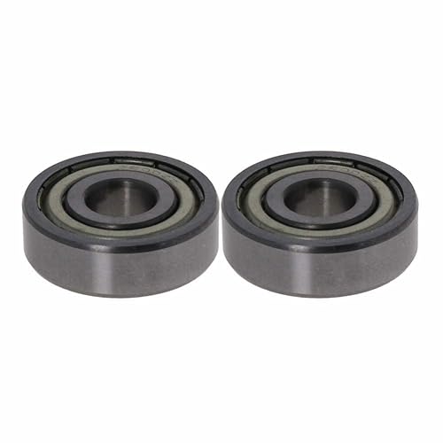 Miniatura 5 de Bettomshin 2 rodamientos de bolas 6200ZZ de ranura profunda, 0.394 x 1.181 x 0.354 in GCr15 doble sellado de goma para monopatín y proyectos de