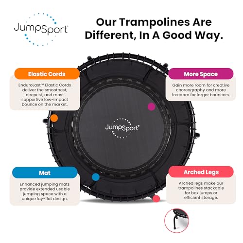 JumpSport Model 370 Fitness Trampoline, Silver/Black - Afbeelding 3