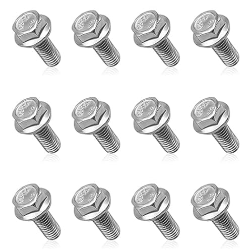 12PCS 304 Stainless Steel 12mm Car Top Front Skid Plate Bolts Compatible with Toyota 4Runner Tundra Sequoia Tacoma FJ Cruiser Land Cruiser - Top Skid Bolts