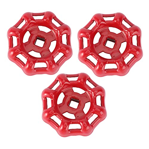 3pcs Gate Valve Handle The Tools Decor The Bib Flexible Quarter Round Globe Valve Handwheel Spout Handles Parts Metal Handle Cast Iron Handle Shutoff Hand Wheel Stainless Steel Red WOONEKY