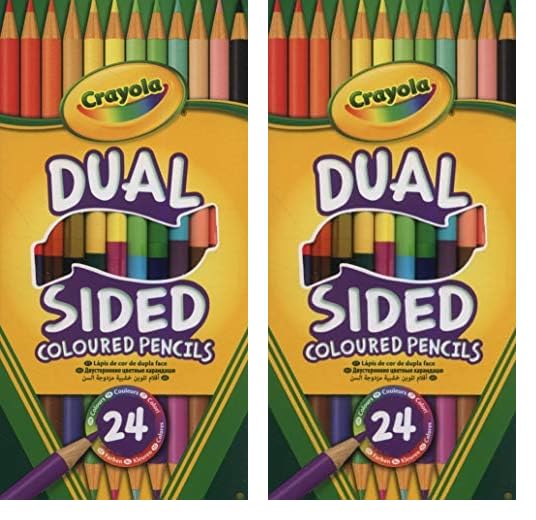 CRAYOLA Dual-Sided Colouring Pencils - Assorted Colours (Pack of 24), Half the Pencil, Twice the Colouring Fun! Ideal for Kids Aged 3+