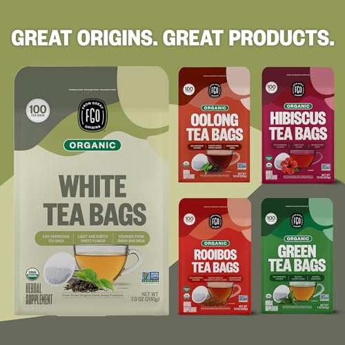 Fgo FGO-WHIT-TEAB-100 Organic White Tea, Eco-Conscious Tea Bags thumb #6