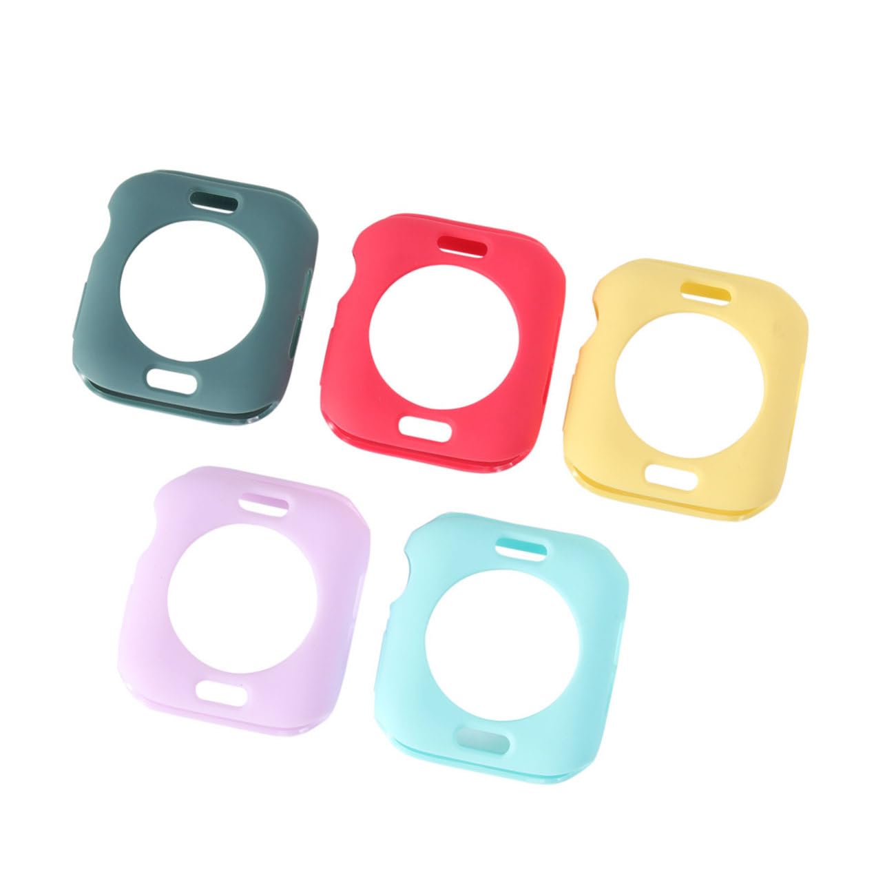 GRIRIW 5pcs Silicone Watch Case Red Watch Case Yellow Watch Case Purple Watch Case Watch Case Protective Casing Watch Shell Candy Soft Shell Four Generations