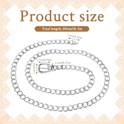 Chain Belt for Women Waist Size 32-37", Metal Waist Chains Belt Adjustable Chain Belts for Dress Jeans3