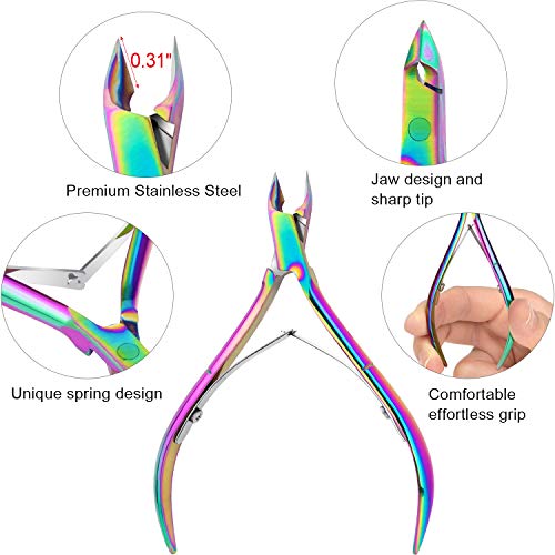image for Awpeye 4 Packs Cuticle Nipper- Premium Stainless Steel Cuticle Trimmer