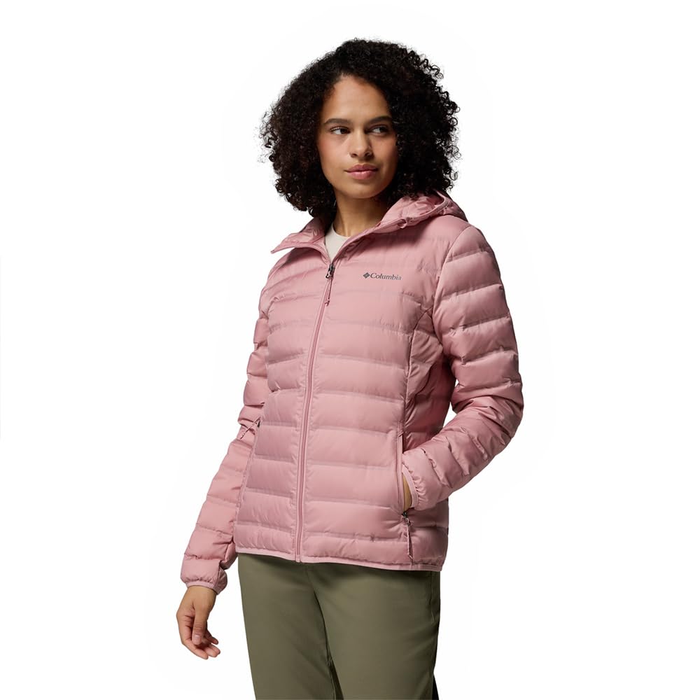 Columbia Piumino da donna Lake 22 2 con cappuccio, piumino piumino con cappuccio, rosa gomma, XS