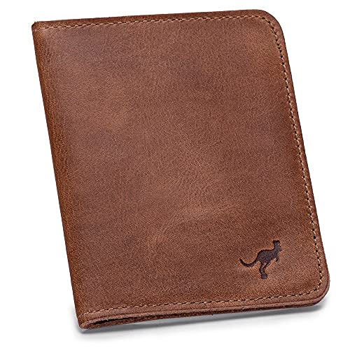 Porta Cartão Mini Carteira Couro Legítimo Natural Slim (Marrom)