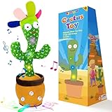 Ayeboovi Dancing Talking Cactus Toy for Toddlers, Adjustable Volume 120 Songs Singing Cactus Repeating What You Say, Interactive Recording Mimicking Cactus Toy Baby Gifts for Boys and Girls