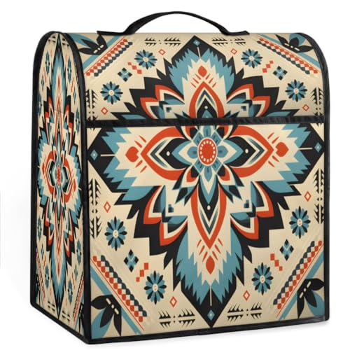 Coffee Maker Cover Aztec Flower Kitchen Appliance Covers Small Appliance Covers Blender Cover Juicer Cover Dust Covers for Kitchen Appliances with Top Handle and Pockets,Washable,C578
