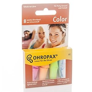 Ohropax Color oordopjes van schuimrubber, 5 x 8 stuks