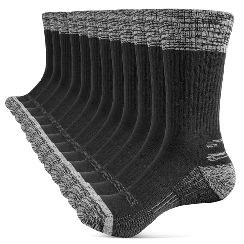 YOJOOM Socken Herren 43-46 39-42 Wandersocken Crew Sportsocken Gepolstert Trekkingsocken Baumwolle (DE/NL/SE/PL, Numerisch, 43, 46, Regular, Regular, Schwarz 6 Paar) YOJOOM Socken Herren 43-46 39-42 Wandersocken Crew Sportsocken Gepolstert Trekkingsocken Baumwolle (DE/NL/SE/PL, Numerisch, 43, 46, Regular, Regular, Schwarz 6 Paar)