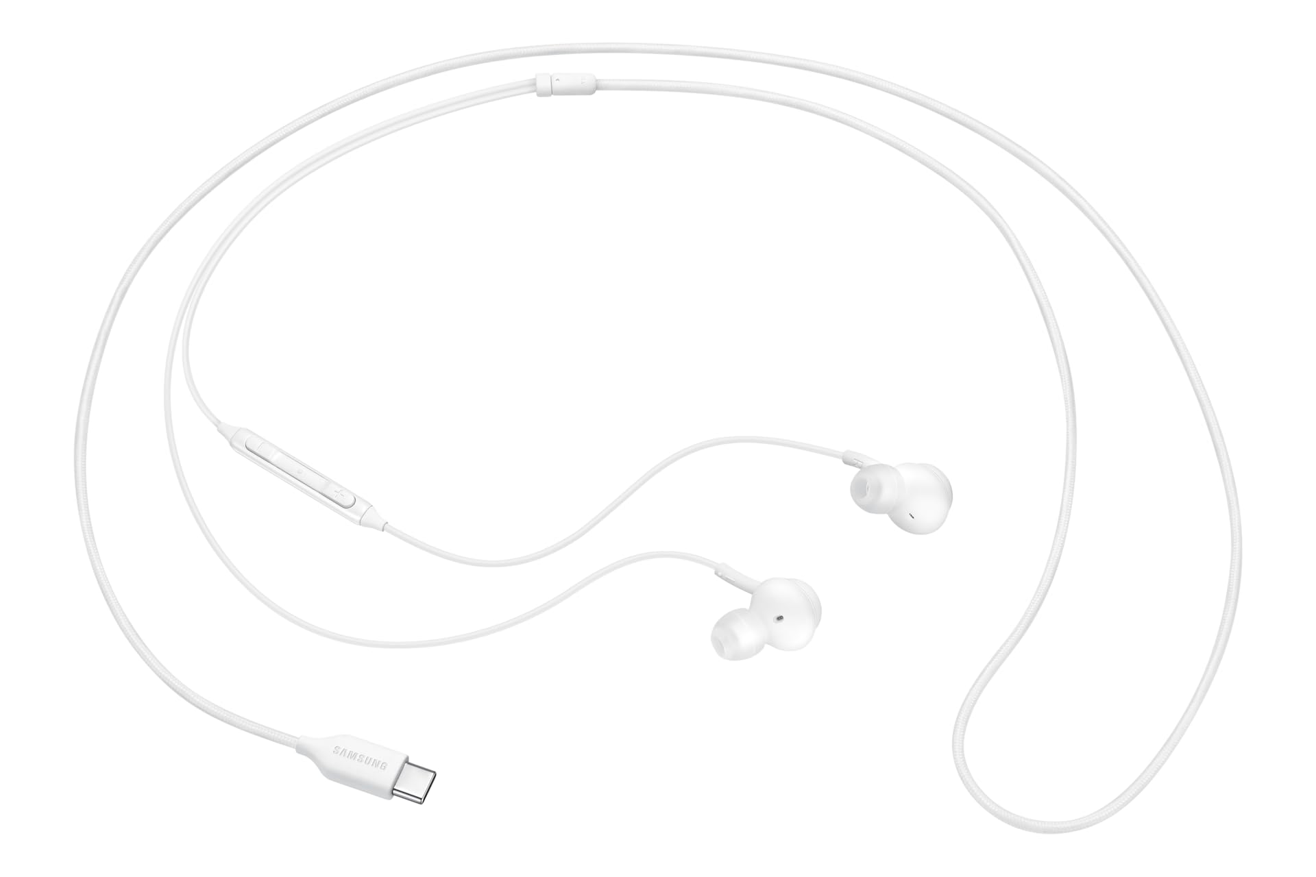 Samsung Type-C Earphones EO-IC100, Sound by AKG, Zwei-Wege Lautsprecher, Gewebekabel, USB Type-C Anschluss, angenehme Passform, White