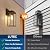 LUTEC 2 Pack Outdoor Wall Light Fixtures, Exterior Waterproof Lanterns with Aluminum Frame and Clear Glass Shade, Modern Matte Black Wall Sconce Outdoor Lighting for Patio, Front Door, Entryway
