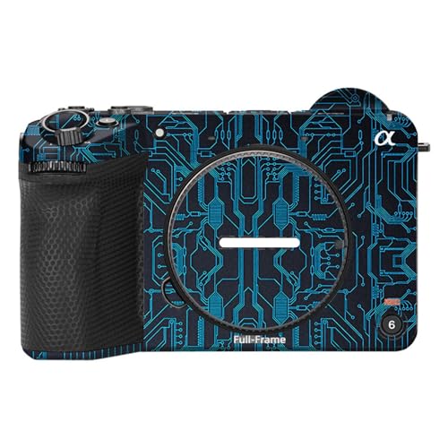 Mebont カメラアクセサリー ステッカー Sony FX2B カメラに適合する保護装飾ステッカーで、耐擦傷性、耐摩耗性を備えたカメラスキン保護フィルム、迷彩(回路青)