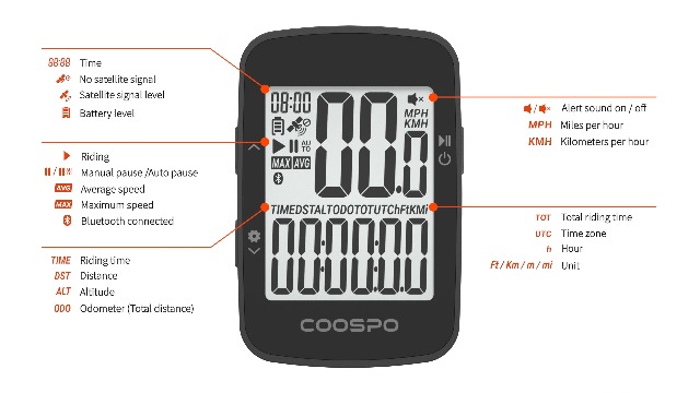 Amazon | COOSPO サイクルコンピュータ GPS サイコン 無線