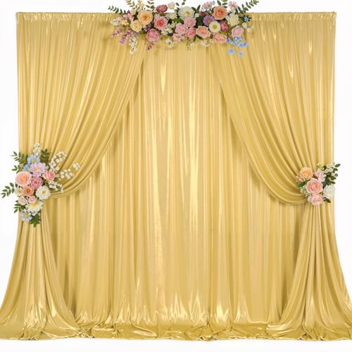 Telón de Fondo Dorado Brillante 10x14ft 2 Paneles miniatura 1