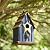 Glitzhome Rustic Patriotic Garden Distressed Wooden Decorative Bird House 9" H