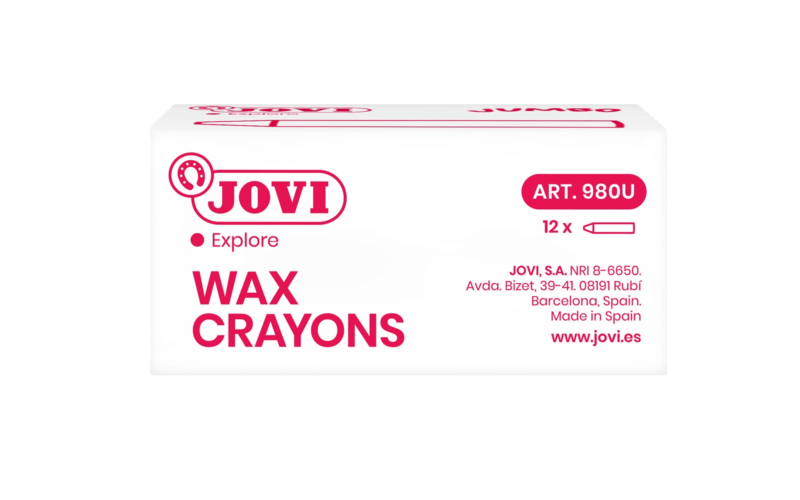 Jovicolor 980 - Ceras, caja de 12 unidades, color naranja