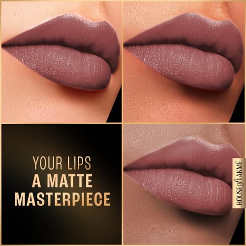 Image of Lakme Forever Matte Liquid Lip Colour, Long-Lasting Liquid Lipstick, Lightweight & Transferproof, Smudgeproof - Rose Wood 5.6ml (Pack of 2)