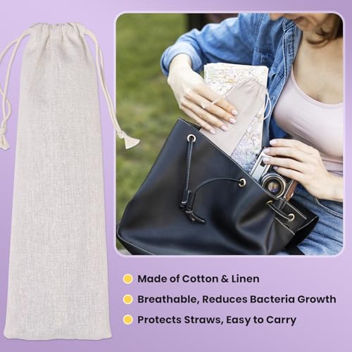 NiHome 8PCS Tritan Drinking Straws Fit for Owala Water Bottle, 4 Lengths Plastic Reusable Straws Fit for FreeSip 19oz 24oz 32oz 40oz, Tritan 25oz, Kids&rsquo; FreeSip 16oz, Brushes & Storage Bag (Clear)