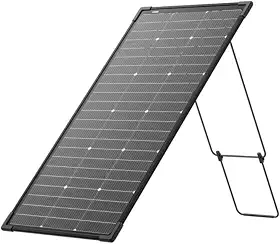 EF ECOFLOW Painel Solar Portátil Bifacial 125 W, Modular Rígido Bifacial de 500 W, Eficiência de Até 25%, à Prova D'água IP68, Suporte Ajustável e Ângulo Solar
